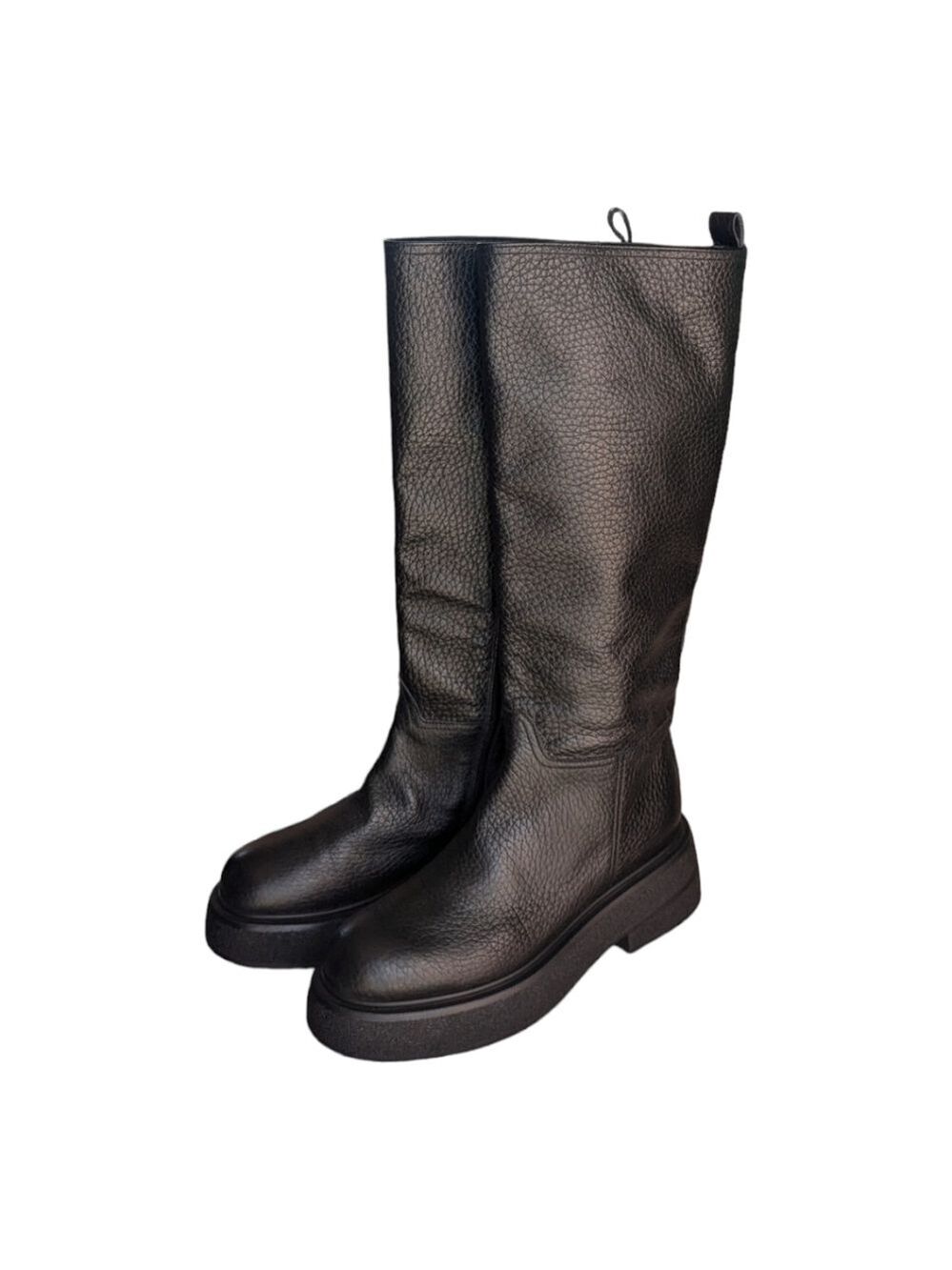 40 • Napoleoni • Chunky Leather Tall Platform Boots